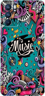 BUGGU Oppo Reno 6 Mobile Skin(Ultra Super Music Graffiti Skin With High Matte Finish., Mobile Skin (Back+Side+Camera))