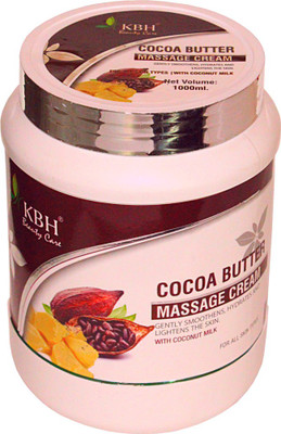 kbh Cocoa Butter Nourishing Massage Cream 1Kg Mega Pack with Cocoa Butter and Vitamin E(1000 ml)