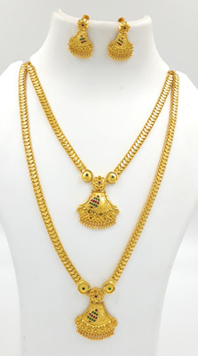 Anujeet Fashion Hub Copper Gold-plated Gold Jewellery Set(Pack of 1)