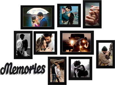 VUF Wood Wall Photo Frame(Black, 9 Photo(s), 5* 7 5* 5 4* 6, 4*6 5*5 5*7, 4*6 5*5 4*6)