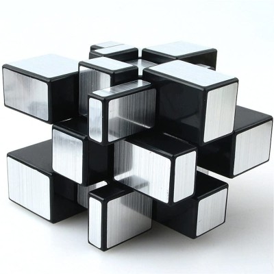 Ambivert Silver 3x3 High Speed Mirror Cube for Kids and Adults | Puzzle Games | Best Gift Option for Boys and Girls | Stickerless Rubiks Toys | Sticker Less, Super Smooth, Smart 3x3x3 Cubes(1 Pieces)