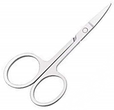 PagKis 4.5 Inches Mini Scissors for Mustache, Eyebrow, Upper Lips, Facial Hair, Personal Care Scissors(Set of 1, Silver)
