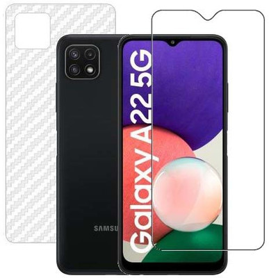 VIGHNAD Front and Back Tempered Glass for Samsung A22 5G(Pack of 2)