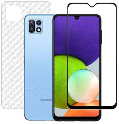 VIGHNAD Front and Back Tempered Glass for Samsung Galaxy F42(Pack of 2)