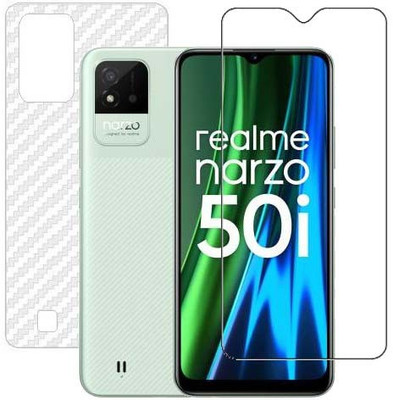 VIGHNAD Front and Back Tempered Glass for Realme Nazro 50i(Pack of 2)