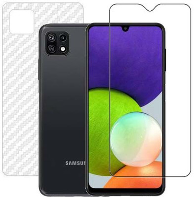 VIGHNAD Front and Back Tempered Glass for Samsung Galaxy F42(Pack of 2)
