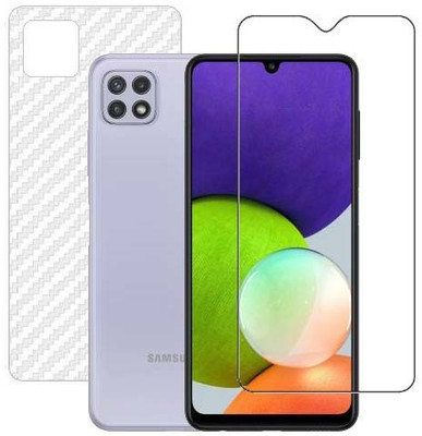 VIGHNAD Front and Back Tempered Glass for Samsung A22 5G(Pack of 2)