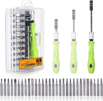 YOGI-TECH Screwdriver Sets 32 in 1 for Tool Kit with Flexible Extension Bar Ratchet Screwdriver Set(Pack of 32)