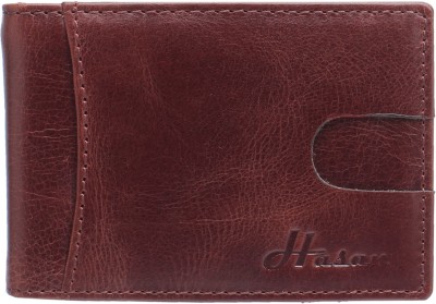 Hasan Men Formal, Casual, Travel, Trendy Brown Genuine Leather Money Clip(4 Card Slots)