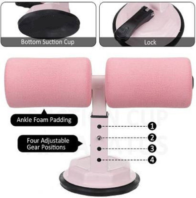 FIVANIO Sit-ups and Push-ups Assistant Device Lose Weight Gym Workout Sit-up Bar (Black) Ab Exerciser(Multicolor)
