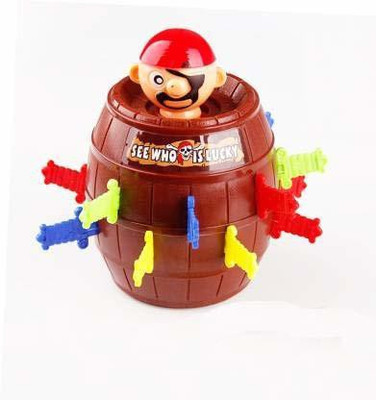 Cabin Hut Thrilling Pop Up Pirate Barrel Sword | Loot Crazy Pirate Pop Up game with toy Knife | Cool Trending Family And Party Time Action Figure Based Game for Kids (Multicolor)(Multicolor)