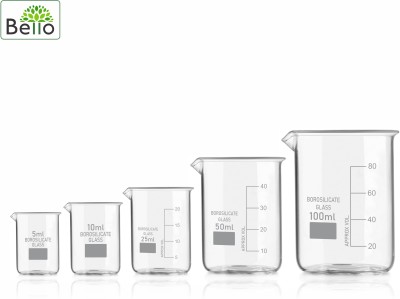 Bello 190 ml Low Form Beaker(Pack of 5)