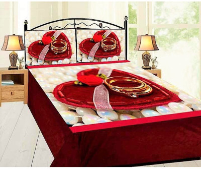 NARULA TRADERS 200 TC Velvet King Printed Flat Bedsheet(Pack of 1, Multicolor)