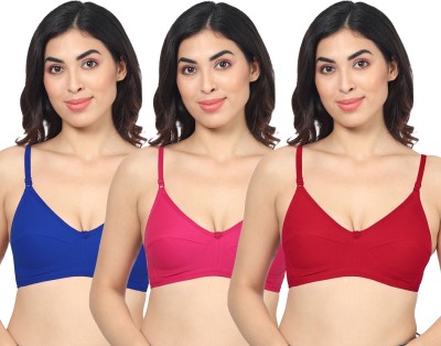 TEENY BOPPER Fashion Women T-Shirt Non Padded Bra(Red, Blue, Pink)