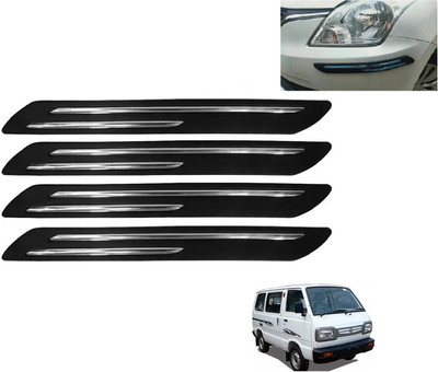 AuTO ADDiCT Stainless Steel, Plastic Car Bumper Guard(Black, Pack of 4, Maruti, Omni)