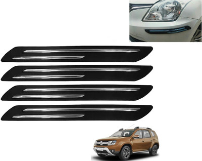 AuTO ADDiCT Stainless Steel, Plastic Car Bumper Guard(Black, Pack of 4, Renault, Duster)
