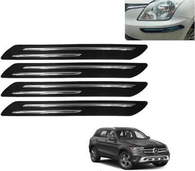 AuTO ADDiCT Stainless Steel, Plastic Car Bumper Guard(Black, Pack of 4, Mercedes Benz, GL-Class)