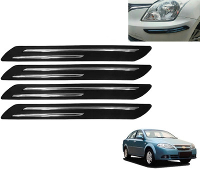 AuTO ADDiCT Stainless Steel, Plastic Car Bumper Guard(Black, Pack of 4, Chevrolet, Optra)