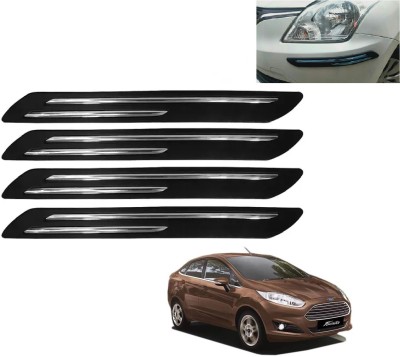 AuTO ADDiCT Stainless Steel, Plastic Car Bumper Guard(Black, Pack of 4, Ford, New Fiesta)