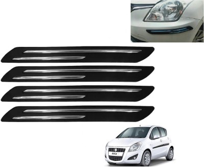 AuTO ADDiCT Stainless Steel, Plastic Car Bumper Guard(Black, Pack of 4, Maruti, Ritz)