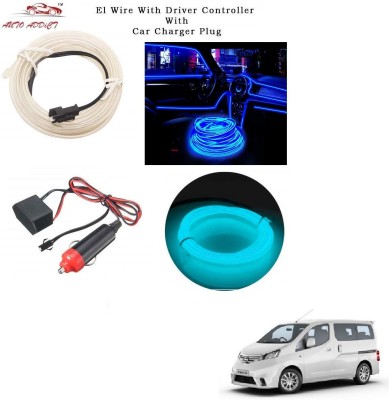 AuTO ADDiCT EL Wire LED Strip Lights for Cars Interior,Neon Ice Blue,5mtrs,Decorative Light,Cold Light,Dashboard Light,Ambience Lamp For Nissan Evalia Car Fancy Lights(Blue)