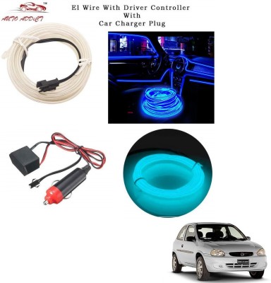 AuTO ADDiCT EL Wire LED Strip Lights for Cars Interior,Neon Ice Blue,5mtrs,Decorative Light,Cold Light,Dashboard Light,Ambience Lamp For Opel Corsa Car Fancy Lights(Blue)