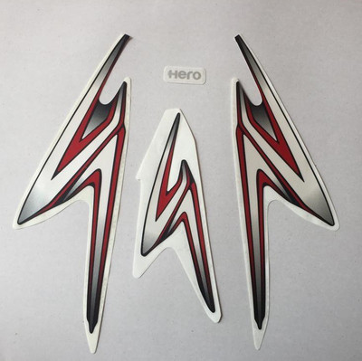 HRBull Sticker & Decal for Bike(Red, Multicolor)