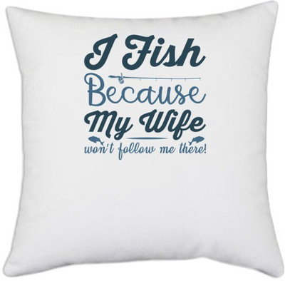 UDNAG Text Print Cushions Cover(40.5 cm*40.5 cm, White)