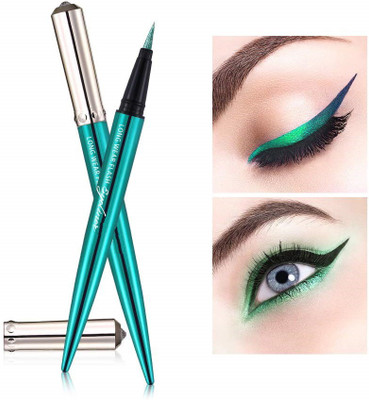 tanvi27 Shiny Diamond Liquid Eyeliner for Long Lasting Stay, Smudge Proof 1.5 g(GREEN)