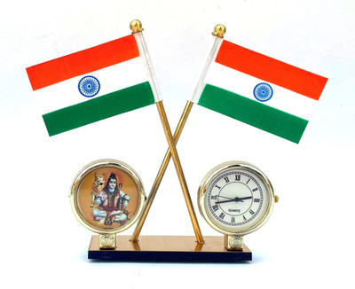 WOLCH Indian Flag Double Sided Wind Car Dashboard Flag(Nylon)
