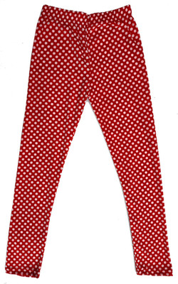 IndiWeaves Legging For Girls(Red Pack of 1)