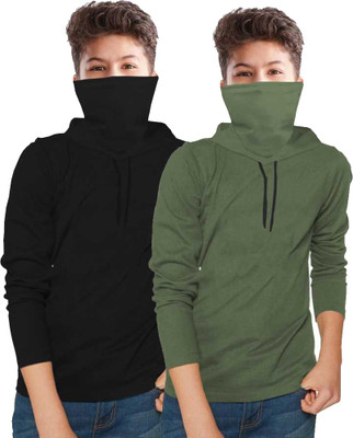 DB Fashion Baby Boys & Baby Girls Solid Cotton Blend Regular T Shirt(Multicolor, Pack of 2)