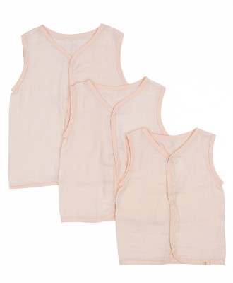 Mi Arcus Vest For Baby Boys & Baby Girls Cotton Blend(White, Pack of 3)