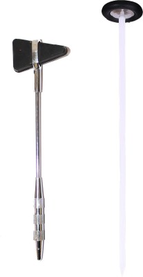 saniquick Chrome Plated Percussion Knee Hammer Taylor Model and Circular Hammer, Queen Square Pattern Medical Hammer