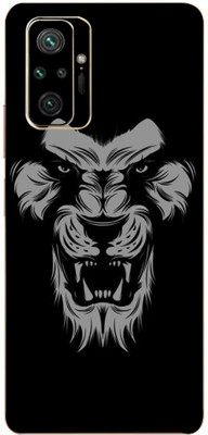 LAMHA Redmi Note 10 Pro Max Mobile Skin(Ultra Super Black Lion With High Matte Finish.)