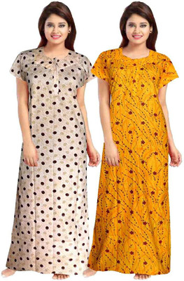 Gorangani Women Nighty(Multicolor)