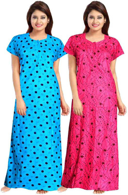 SILVER ORGANISATION Women Nighty(Multicolor)