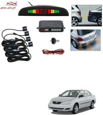 AuTO ADDiCT parking-sensors-black-241 Car Reverse Parking Sensor with LED Display 4 Sensor Reverse Parking Auto Radar Detectors (Black) For Toyota Corolla Altis Old (2008-2014) Parking Sensor(Electromagnetic Systems)
