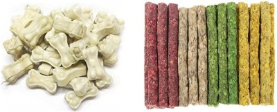 SAWAY Saway Dog Healthy Pressed Chew Bone 2inch 250g & Mix Munchy Sticks 250gr (Pack Of 500g) 0.5 kg Dry Adult, New Born, Senior, Young Dog Food