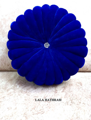 Shri Gnaesh Handloom Microfibre Solid Cushion Pack of 1(Dark Blue)