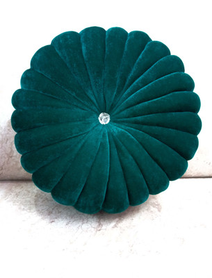 BUSINESS TALES Microfibre Solid Cushion Pack of 1(Green)