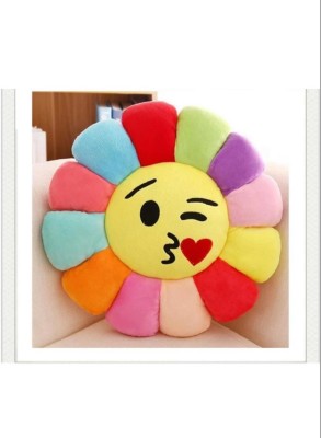 Panipat Traders Microfibre Smiley Cushion Pack of 1(Multicolor)