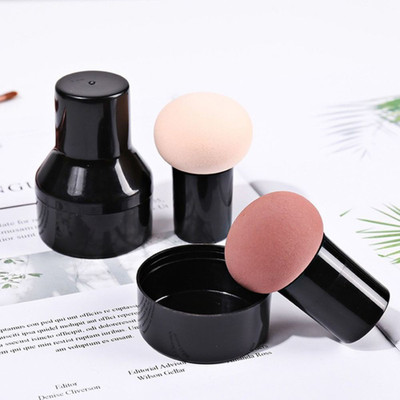 AVTY Brand Non-latex Makeup Sponge Mushroom Head Powder Liquid Foundation Puff Dry & Wet Multi- function Cosmetic Tool Tamp Storage Box( (Pack of 2)