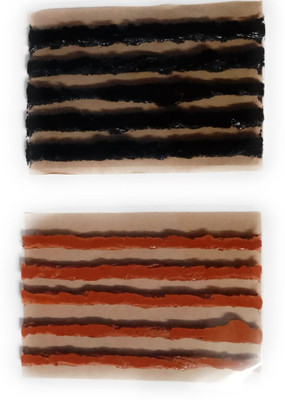 SEAHORSE POLYMERS Tubeless Tyre Heavy Puncture Repair Strips 5 Pcs Black and 5 Pcs Brown (10Pcs) Tubeless Tyre Puncture Repair Kit