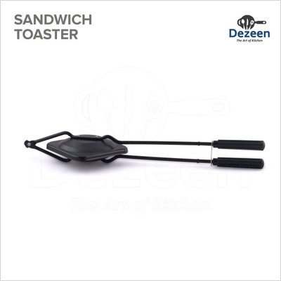 DEZEEN by DEZEEN Classic Range Non-Stick Non-Electric Gas Sandwich Toaster Toast(Black)