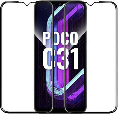 Vesno Edge To Edge Screen Guard for POCO C31(Pack of 2)