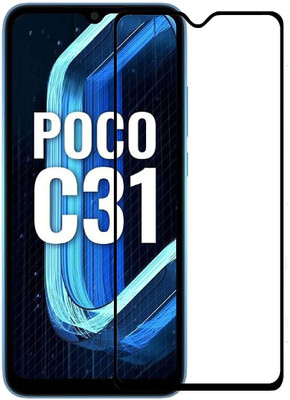 TESPARK Edge To Edge Tempered Glass for Poco C31(Pack of 1)