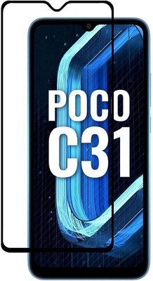 TESPARK Edge To Edge Tempered Glass for Poco C31(Pack of 1)