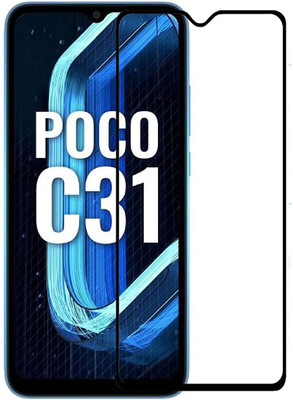 TESPARK Edge To Edge Tempered Glass for Poco C31(Pack of 1)