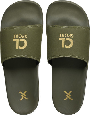 CARLTON LONDON Men Slides(Olive , 9)